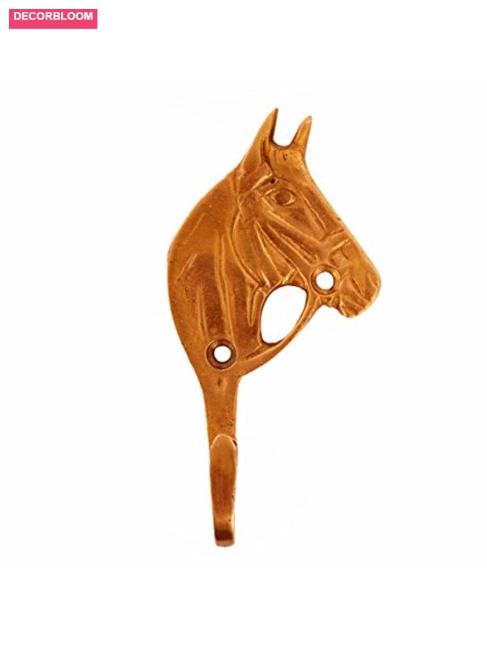 Solid Brass Vintage Wall Hook Hanger for Keys Clothes Wild Horse Decor